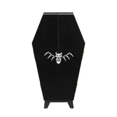 14" Black & Pink Leopard Print Coffin Tabletop D&eacute;cor by Ashland&reg;