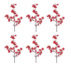 23" Red Berry Twig Sprays, 6ct.