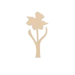 Essentials by Leisure Arts 4" Flat Wood Daffodil Shapes, 24ct.