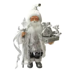 Santa's Workshop 15" Silver Gift Bearer Santa