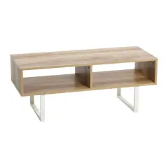 Household Essentials Jamestown Lifted Coffee Table Coastal Oak