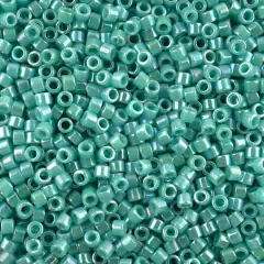 John Bead 11/0 Miyuki Delica Glass Seed Beads, 5g Turquoise Opaque AB