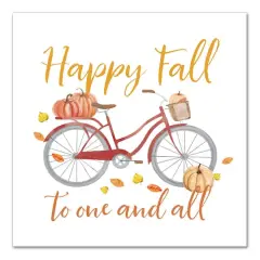 Happy Fall Bike Canvas Wall Art