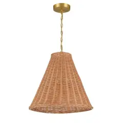 Hello Honey&reg; Rattan Taper Pendant Light Natural