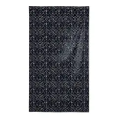 Navy & White Geometric Diamond Tablecloth
