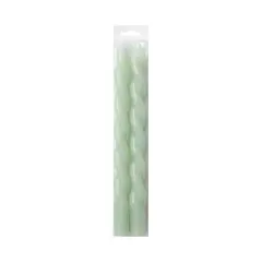 10" Unscented Twist Taper Candles, 2ct. by Ashland&reg; Light Green