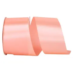 JAM Paper 2.5" x 50yd. Single Face Satin Allure Ribbon Coral Rose