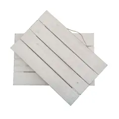 17" Whitewashed Plaque by Make Market&trade;, 2ct.