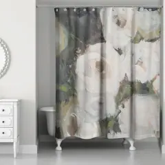 Moody Close-Up Florals 71" x 74" Shower Curtain