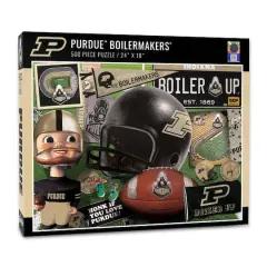 College Team Retro Series 500 Piece Puzzle Purdue Boilermakers Football