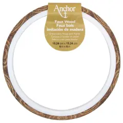 Anchor&reg; Faux Wood Round Embroidery Hoop & Frame