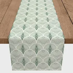 Abstract Leaves Poly Twill Table Runner