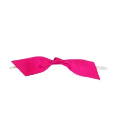 JAM Paper 7/8" Grosgrain Twist Tie Flair Bows, 100ct. Azalea