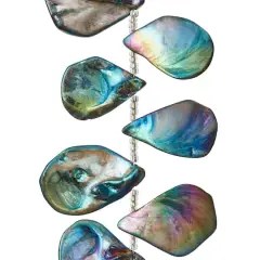 Multicolor Shell Teardrop Beads, 34mm by Bead Landing&trade;