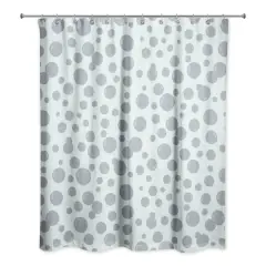 74" Bubbles All Over Shower Curtain Green
