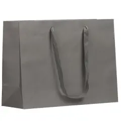 JAM Paper 16" Matte Gray Heavy Duty Gift Bags, 3ct.