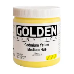 Golden&reg; Heavy Body Acrylic Paint, 8oz. Cadmium Yellow Medium Hue