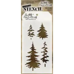 Stampers Anonymous Tim Holtz&reg; Woodland Layered Stencil, 4.125" x 8.5"