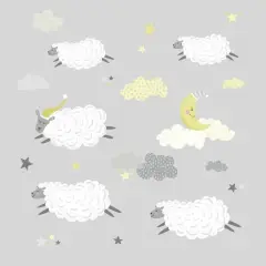RoomMates Counting Sheep Peel & Stick Wall Decals