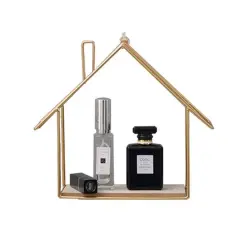 House Wall Hanging Bathroom Storage Cabinet Gold