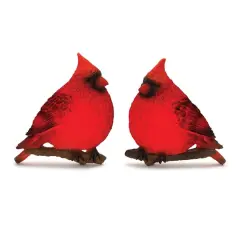 11" LED Cardinal Bird Wall Hanging Set