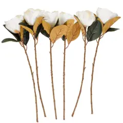 30" White Magnolia Artificial Flower Stem, 6ct.