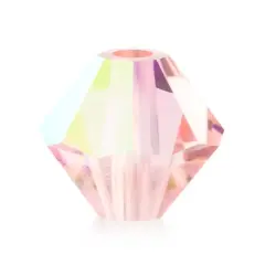 John Bead PRECIOSA 6mm Czech Crystal Bicone Beads, 36ct. Light Rose AB