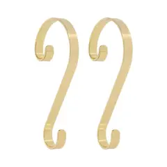 Haute Decor Stocking Scroll&reg; Brass Stocking Holders, 2ct.