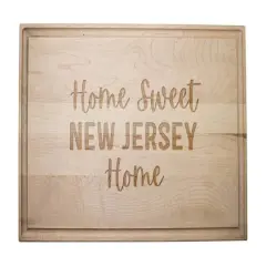Home Sweet State Home 17" x 11" Maple Cutting Board New Jersey