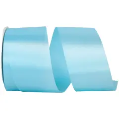 JAM Paper 2.5" x 50yd. Single Face Satin Allure Ribbon Ocean Blue