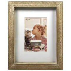 Expressions&trade; 4" x 6" Rustic Wooden Frame with Mat by Studio D&eacute;cor&reg;