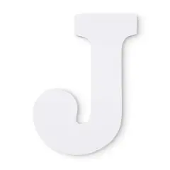 9" White MDF Whimsy Letter by Make Market&reg; J