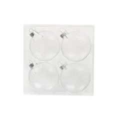 3.5" DIY Clear Glass Disc Ornaments, 4ct.