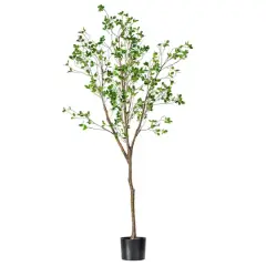 6ft. Potted Artificial Milan Leaf Tree