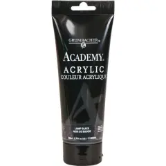 Grumbacher&reg; Academy&reg; Acrylic Paint, 200mL Lamp Black