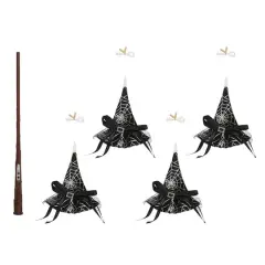 4ct. Warm White LED Hanging Black Witch Hat Candles by Ashland&reg;