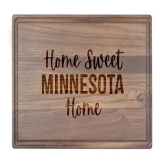 Home Sweet State Home 17" x 11" Walnut Cutting Board Minnesota