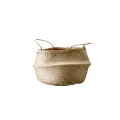 Hello Honey&reg; Large Beige Collapsible Seagrass Basket with Handles