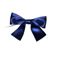 JAM Paper 4" Satin Twist Tie Bows, 50ct. Navy