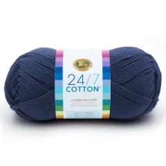 Lion Brand&reg; 24/7 Cotton&reg; Yarn Navy