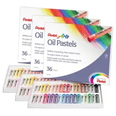 Pentel Arts&reg; Oil Pastel Set, 3 Packs of 36