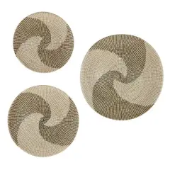 Beige Natural Contemporary Abstract Wall Decor Set