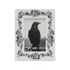 4" x 6" White Floral Ceramic Tabletop Frame by Ashland&reg;