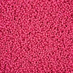 John Bead 11/0 Terra Intensive Matte Czech Glass Seed Beads, 23g Rose