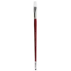 Connoisseur&reg; White Taklon Long Handle Flat Brush