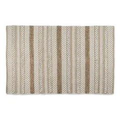DII&reg; Stone & White Hand-Loomed Paper Chindi Rug, 4ft. x 6ft.