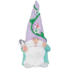 8" Happy Gardening Gnome with Shovel Outdoor Garden Statue