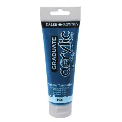Daler-Rowney&reg; Graduate Acrylic Paint, 120mL 154 Phtalo Turquoise