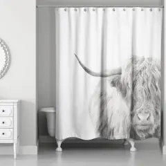 Highland Cow 71" x 74" Shower Curtain