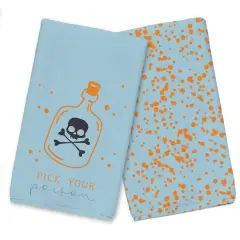 Blue & Orange Pick Your Poison Tea Towel Set